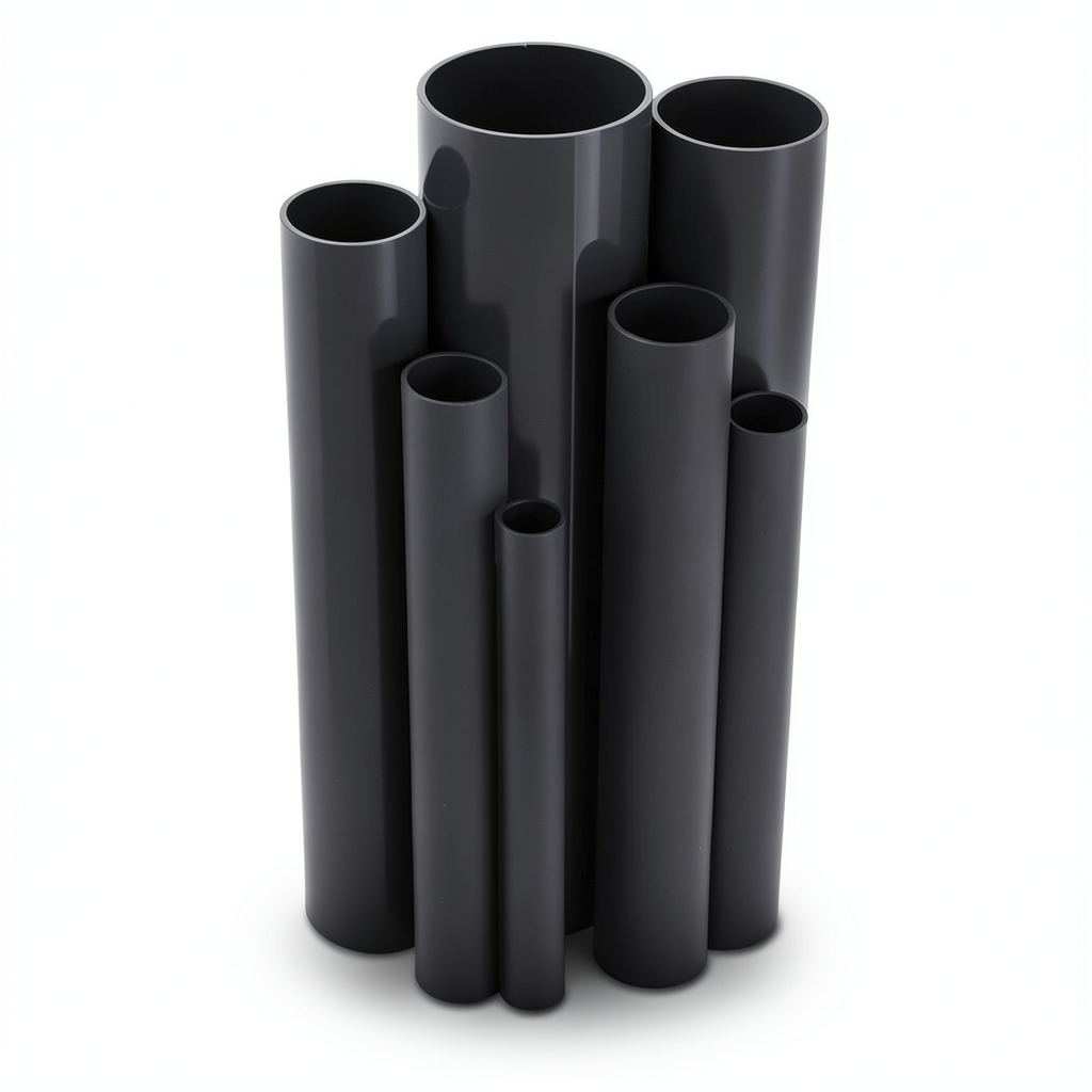 مواسير UPVC ضغط 15 بار قطر خارجي 48.1 مم سمك 3.1 مم لون اسود