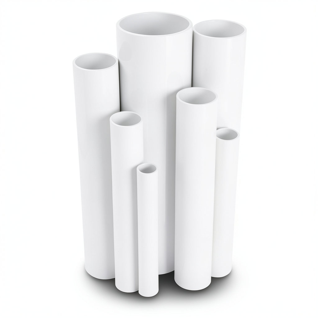 مواسير UPVC ضغط 15 بار قطر خارجي 48.4 مم سمك 3.7 مم لون أبيض