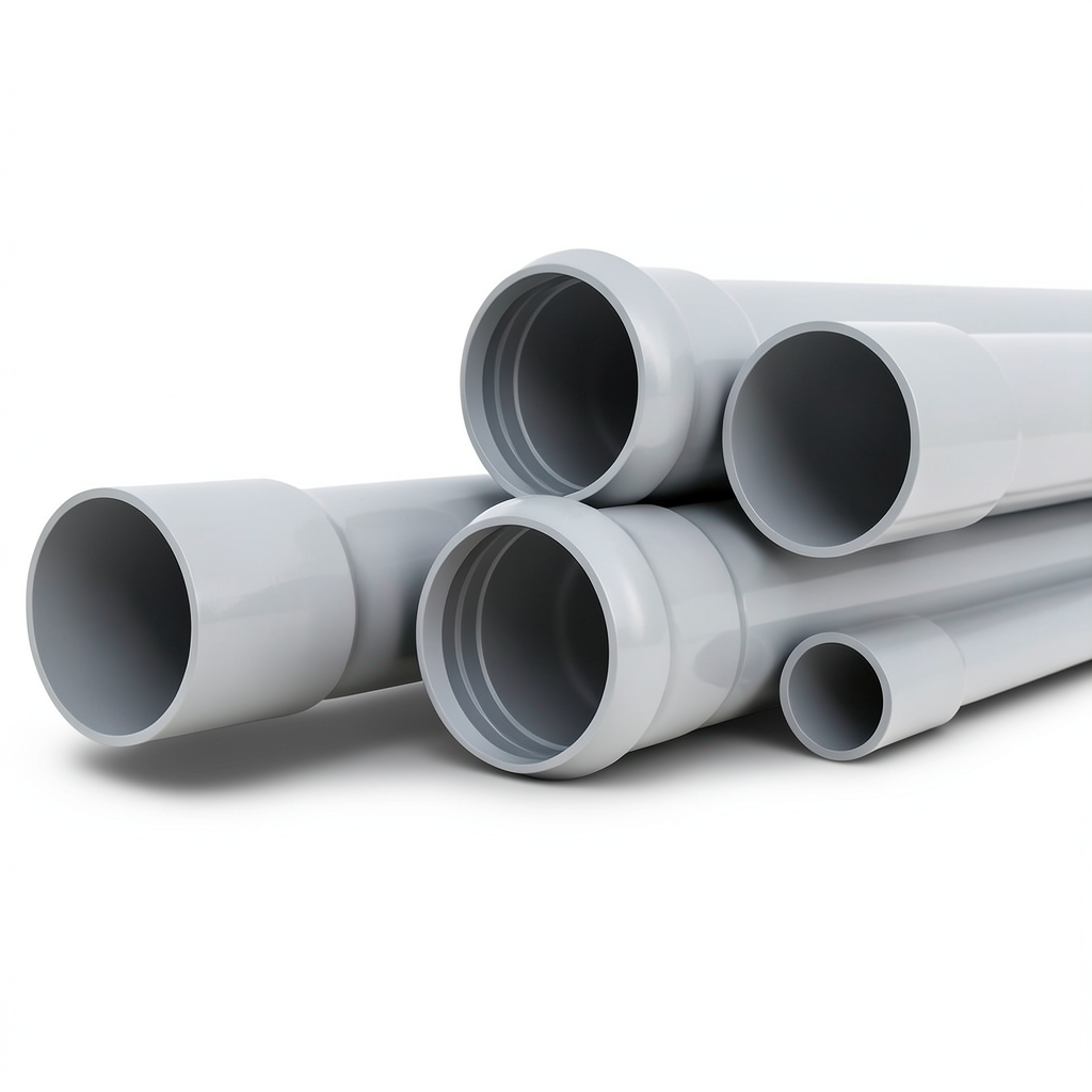 UPVC Pipes Nominal Pressure 4 Bar Outside Diameter 250 mm Thickness 4.9 mm Gray