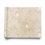 Italian Wallpaper Beige Color Floral Design, Size 10mx0.73m, Model 81136