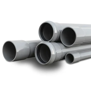 UPVC Pipes Nominal Pressure 10 Bar Outer Diameter 200 mm Thickness 9.6 mm Gray