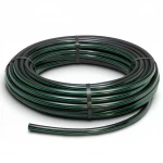 HDPE Plastic Coil Pipe  PN 12.5 Bar [PE 80] OD 160 mm  SDR 11  Color Black with Green Stripes | Almona Factory