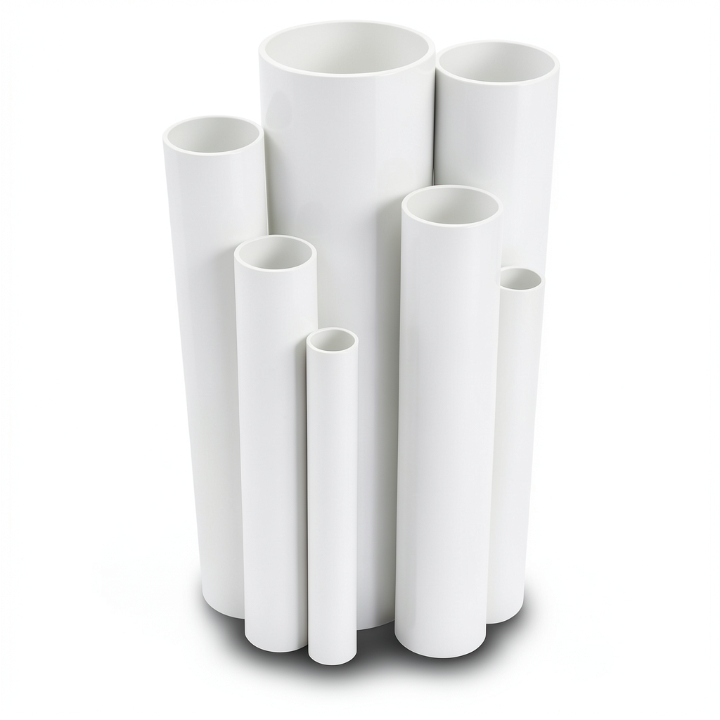 مواسير UPVC ضغط 18 بار قطر خارجي 48.1 مم سمك 3.7 مم لون أبيض