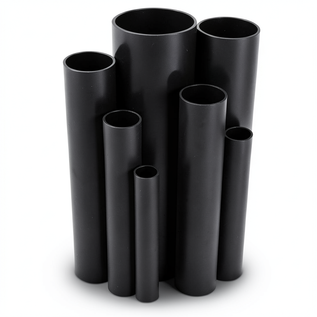 مواسير UPVC ضغط 18 بار قطر خارجي 48.1 مم سمك 3.7 مم لون اسود