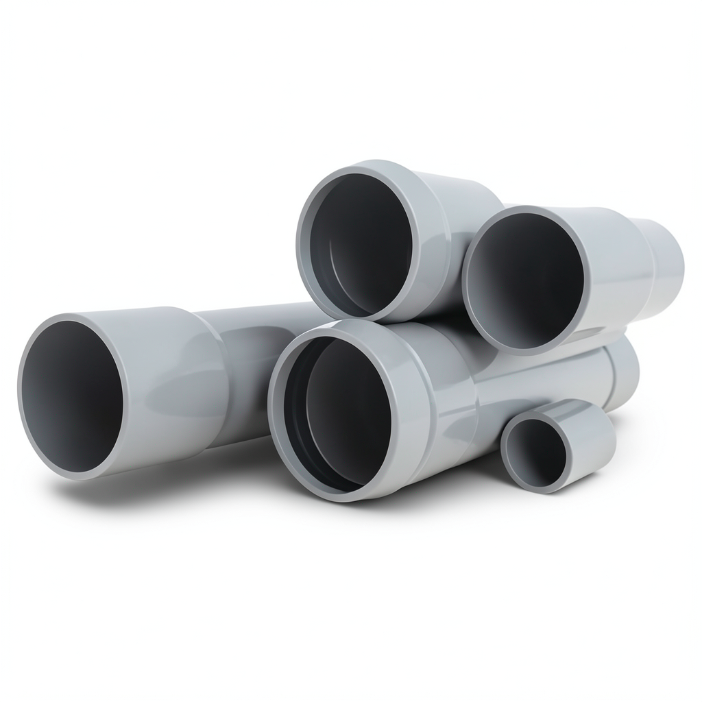 UPVC Pipes Nominal Pressure 4 Bar Outside Diameter 400 mm Thickness 7.9 mm Gray