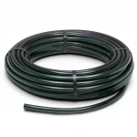 HDPE Plastic Coil Pipe  PN 16 Bar [PE 80] Outside Diameter 75 mm  SDR 9  Color Black with Green Stripes | Almona Factory