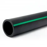 أنابيب HDPE ضغط  4 بار [PE 80] قطر خارجي 200 مم  SDR 41  لون اسود مع خط اخضر | مصنع المنى