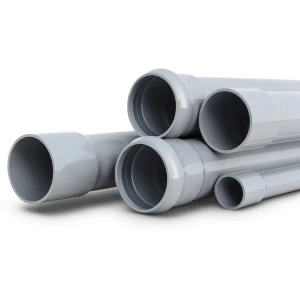 مواسير UPVC ضغط 10 بار قطر خارجي 250 مم سمك 11.9 مم لون رمادي