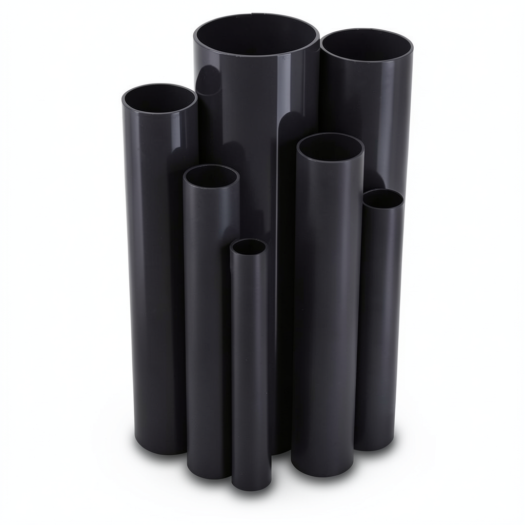 UPVC Pipes Nominal Pressure 9 Bar Outside Diameter 75 mm Thickness 3 mm Black