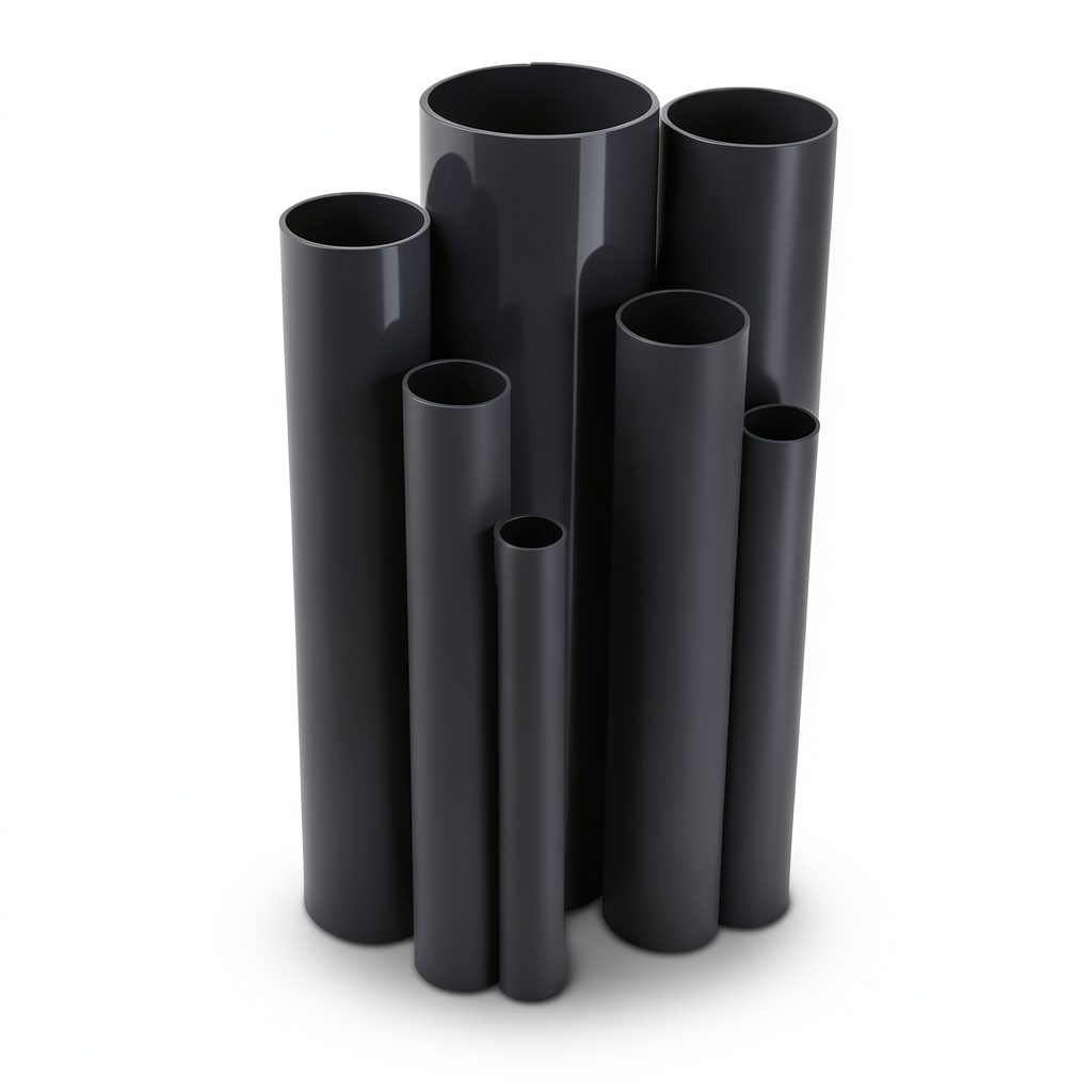 UPVC Pipes Nominal Pressure 9 Bar Outside Diameter 75.3 mm Thickness 3.5 mm Black