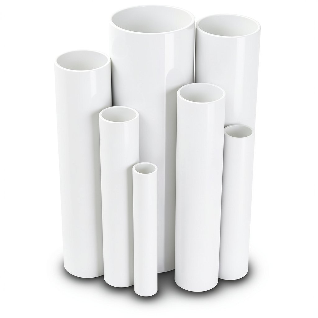 مواسير UPVC ضغط 12 بار قطر خارجي 75 مم سمك 3.9 مم لون أبيض