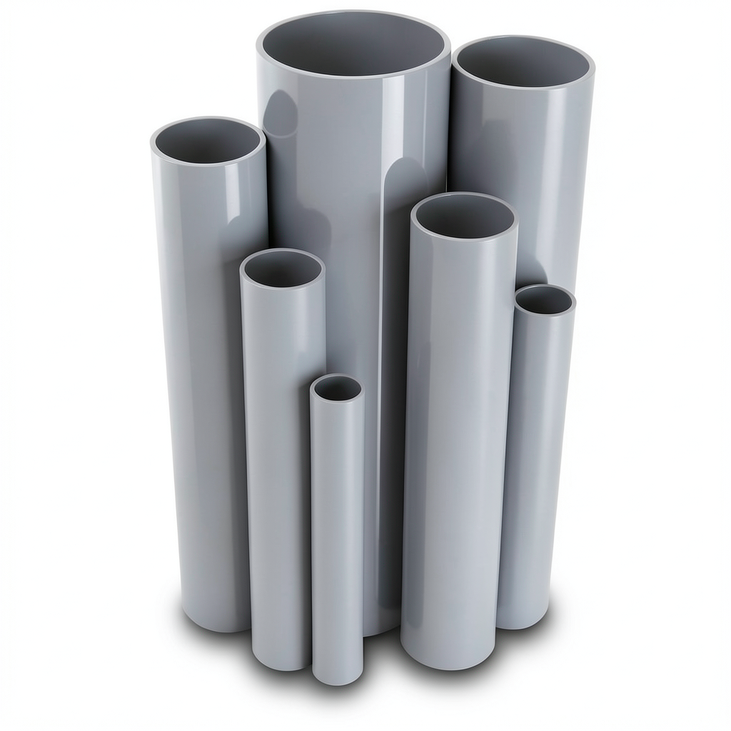 UPVC Pipes Nominal Pressure 12 Bar Outside Diameter 75 mm Thickness 3.9 mm Gray