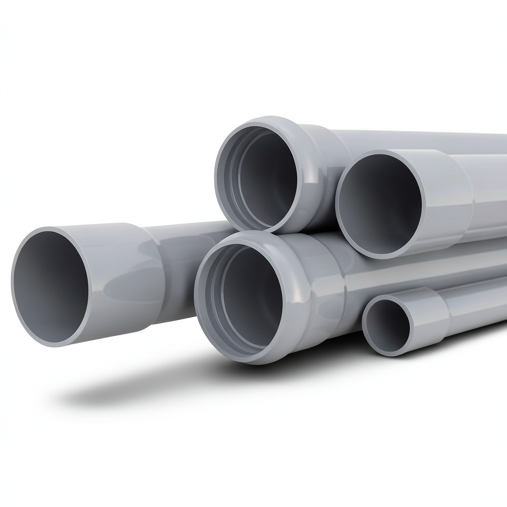 UPVC Pipes Nominal Pressure 4 Bar Outside Diameter 280 mm Thickness 5.5 mm Gray