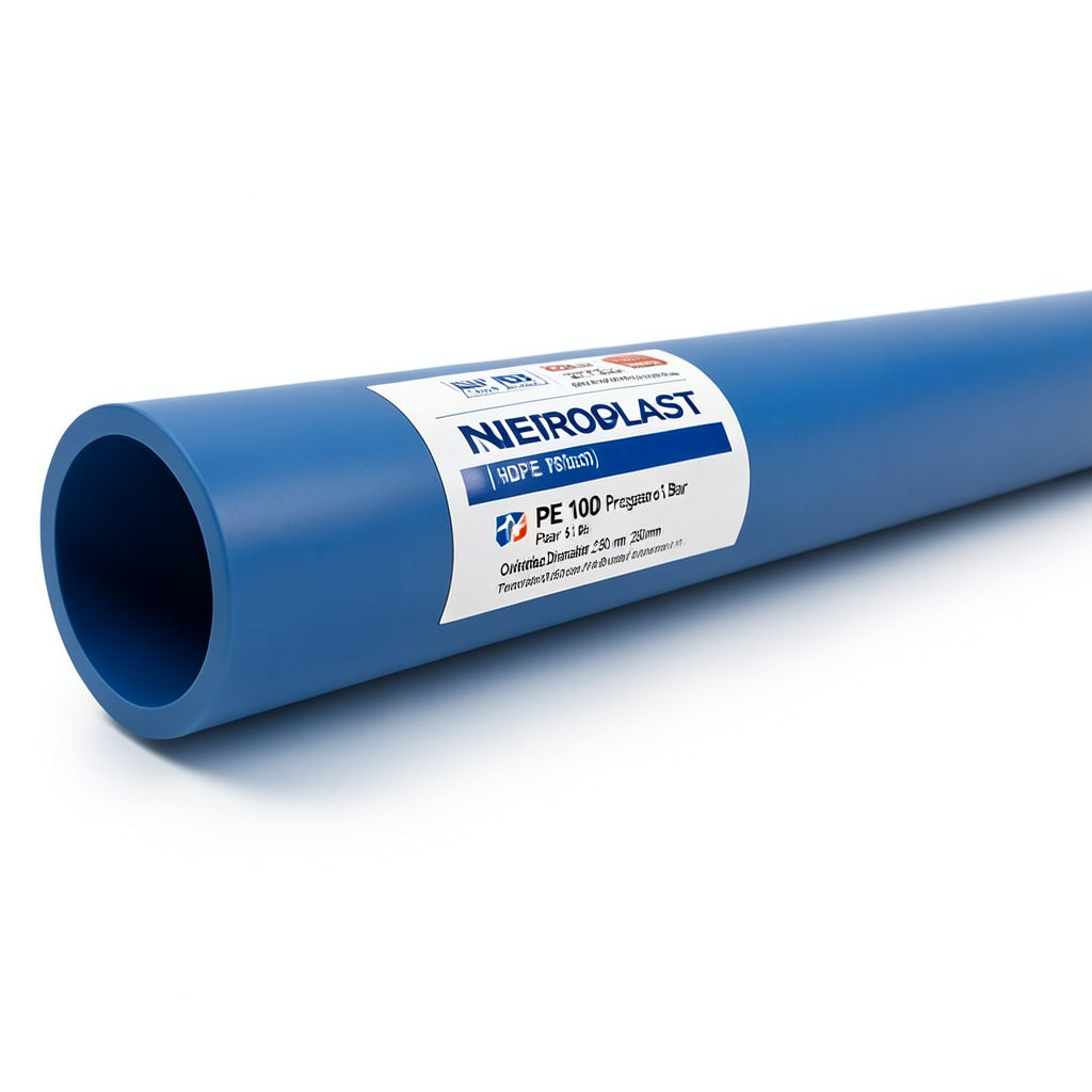 HDPE Pipes PE 100 Pressure 6 Bar Outside Diameter 250 mm Thickness 9.1 mm Blue | NEPROPLAST