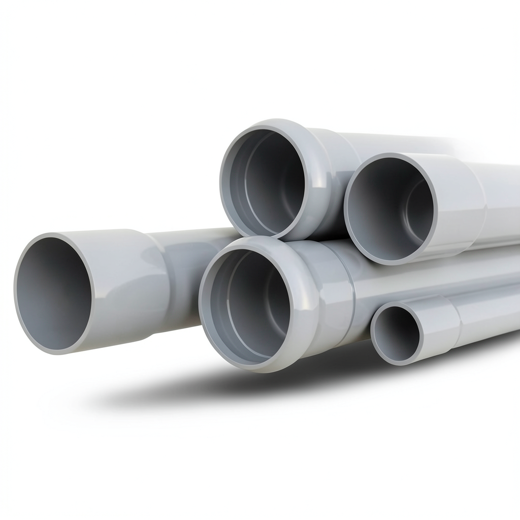 UPVC Pipes Nominal Pressure 10 Bar Outside Diameter 40 mm Thickness 1.9 mm Gray