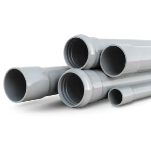 UPVC Pipes Nominal Pressure 4 Bar Outside Diameter 630 mm Thickness 12.4 mm Gray