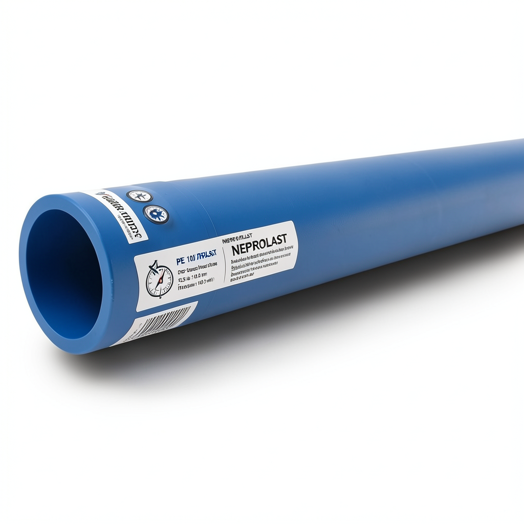 مواسير HDPE PE 100 ضغط 12.5 بار قطر خارجي 140 مم سمك 10.3 مم لون أزرق | نيبروبلاست
