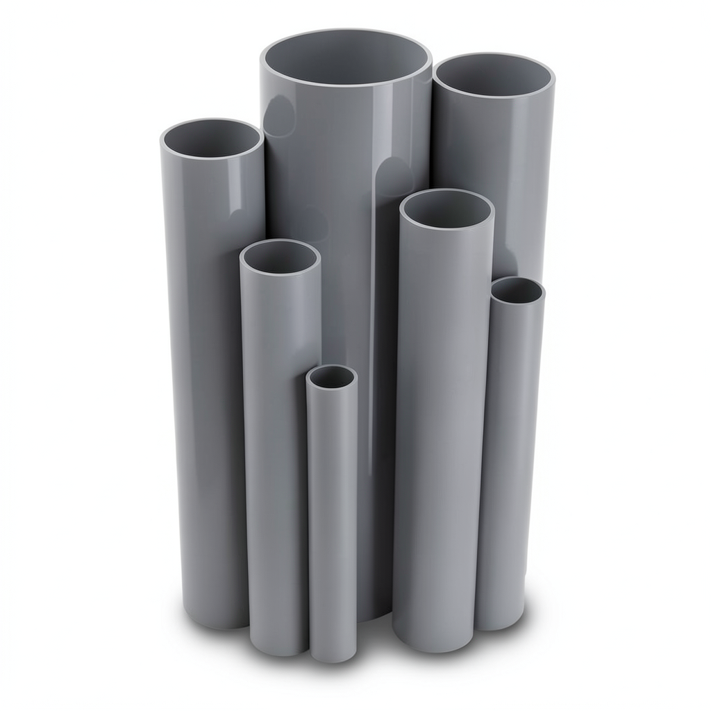 UPVC Pipes Nominal Pressure 12 Bar Outside Diameter 75.3 mm Thickness 4.5 mm Gray