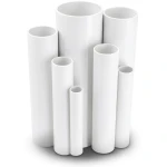 مواسير UPVC ضغط اسمي 25 بار قطر خارجي 48.4 مم سمك 5.9 مم لون أبيض