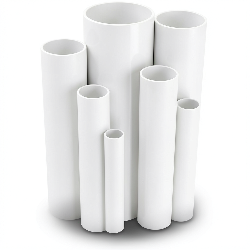 مواسير UPVC ضغط اسمي 25 بار قطر خارجي 48.4 مم سمك 5.9 مم لون أبيض