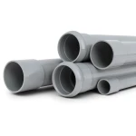 مواسير UPVC ضغط 10 بار قطر خارجي 50 مم سمك 2.4 مم لون رمادي