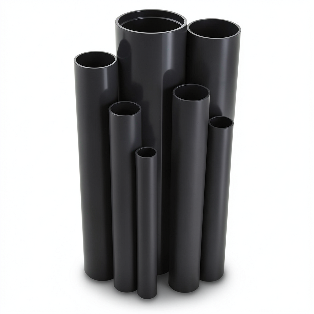 UPVC Pipes 21 Bar Pressure 60.2 mm Diameter 5.5 mm Thickness Black