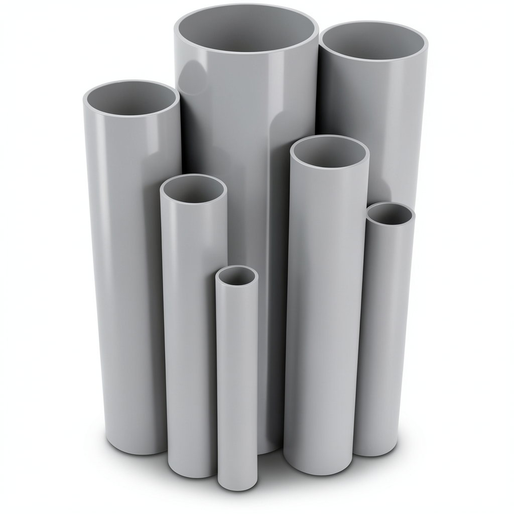 UPVC Pipes Outside Diameter 60.32 mm Thickness 1.96 mm Gray