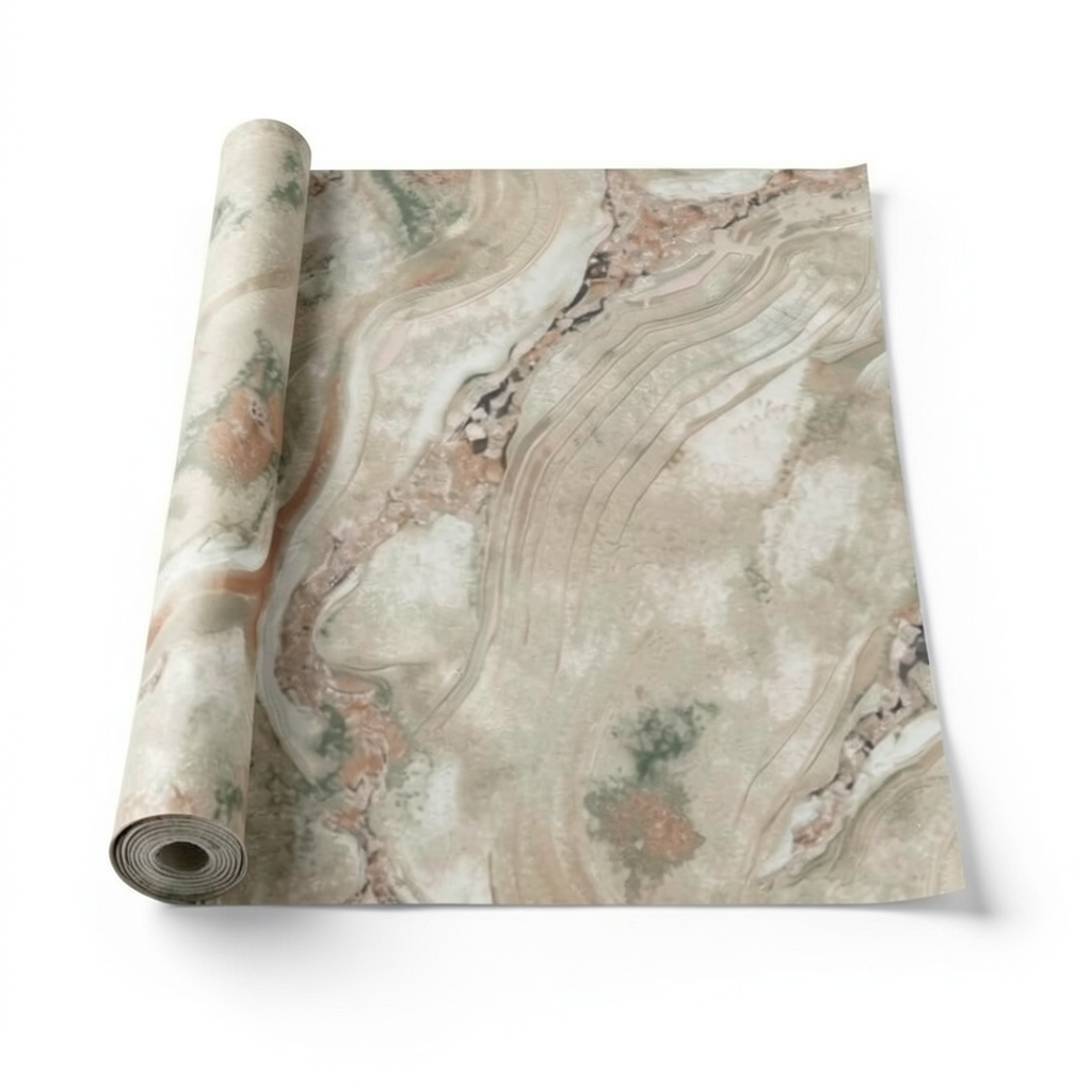 Marble Wallpaper Dark Beige, 10m x 1.06m, Model 84656
