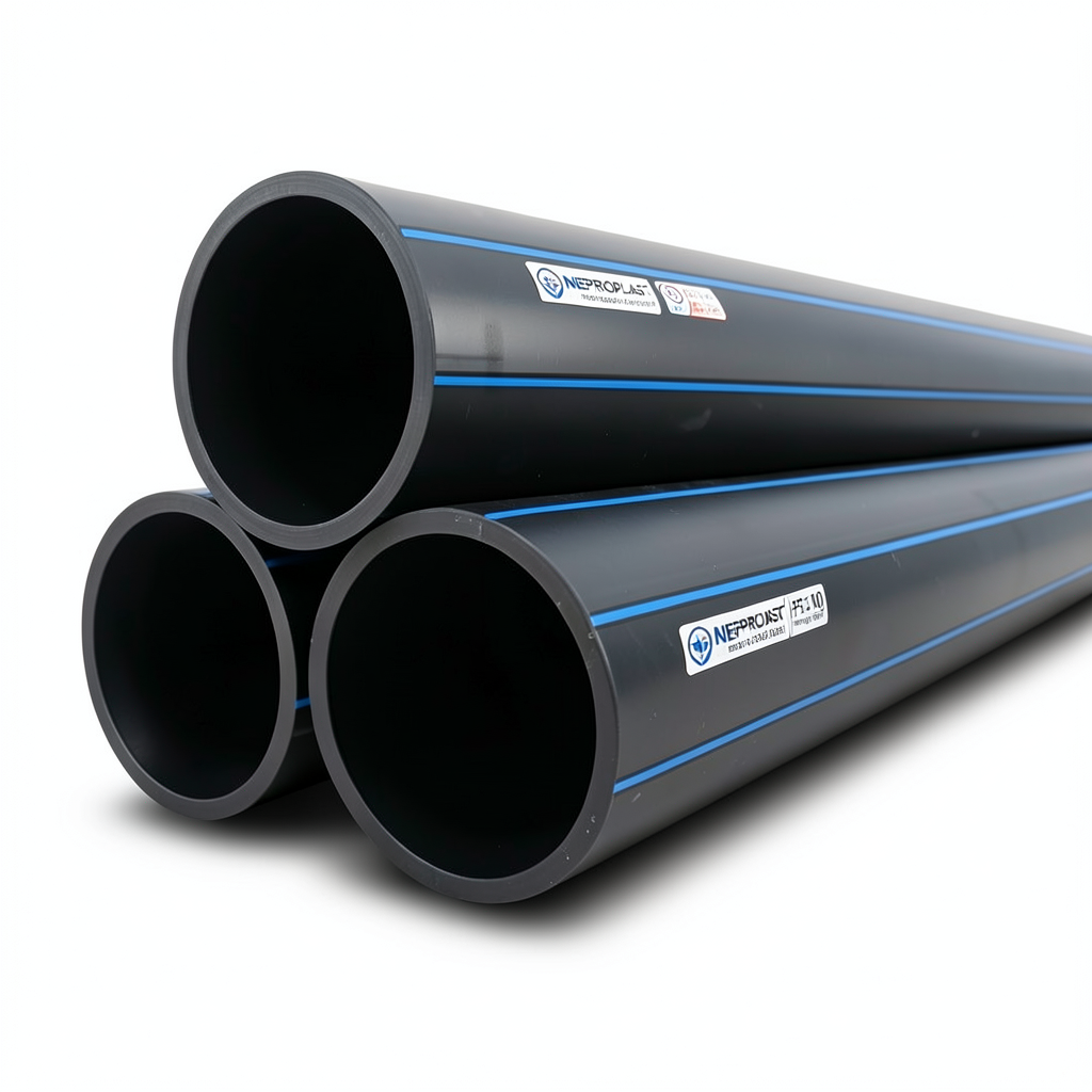 HDPE Pipes PE 100 Pressure 12.5 Bar Outside Diameter 140 mm Thickness 10.3 mm Black | NEPROPLAST