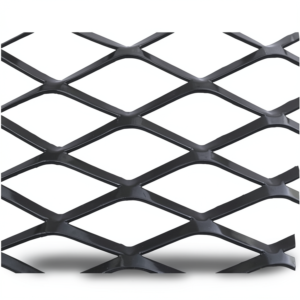 Hot Rolled (Black) Steel Expanded Metal Mesh Thickness 3.8 mm Width 2.44 M Length 6 M