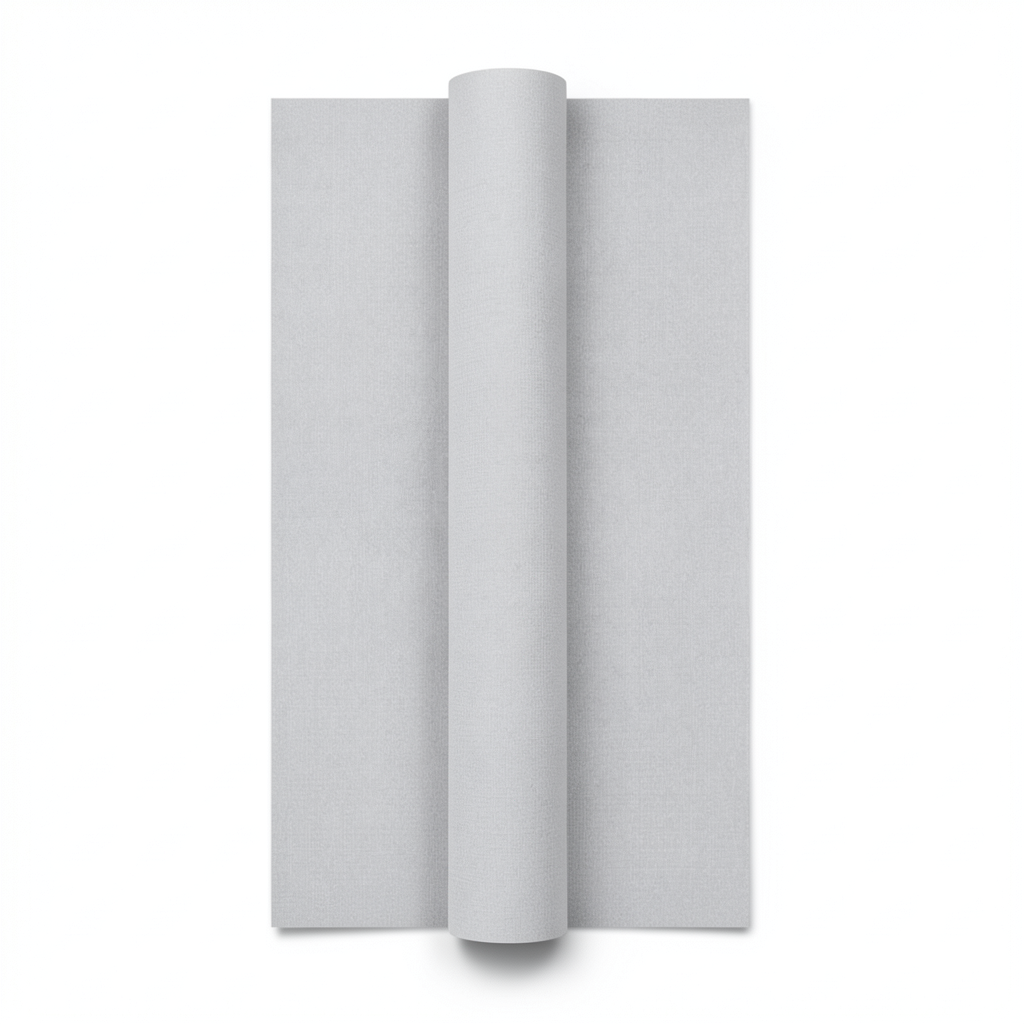 Italian Wallpaper Plain Design 10x1.06 m Light Gray