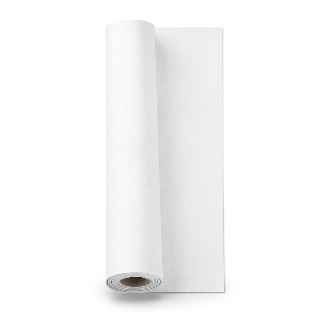 Plain Italian Design Wallpaper 10x1.06 m, White Color, Model 97217