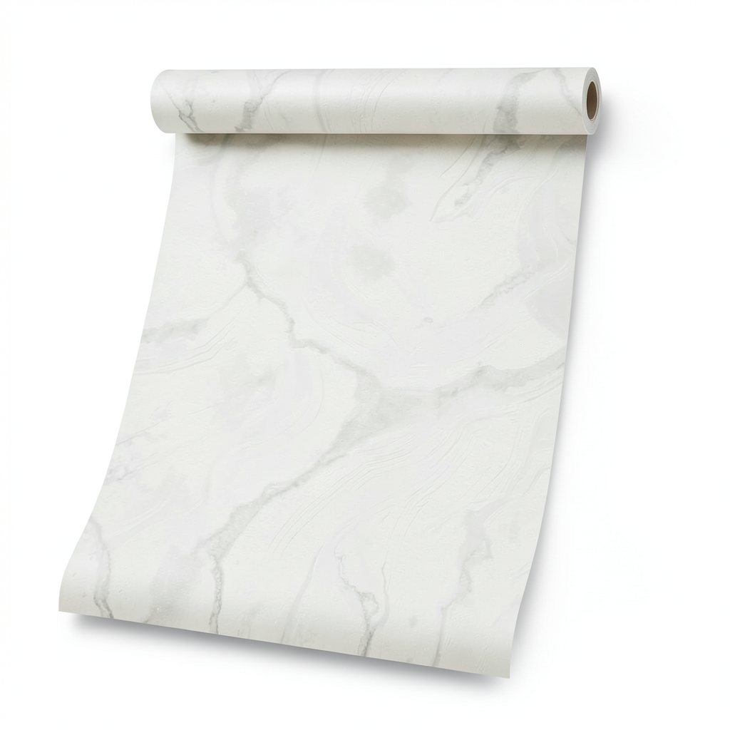 Marble Wallpaper 10m x 1.06m Off White Color, Model 84658