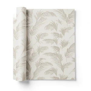 Wall Decoration Leaf-Patterned Design 10 m x 1.06 m Beige, Model 46740