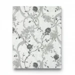 Italian Wallpaper Gray Color Floral Design, Size 10mx0.73m, Model 81161