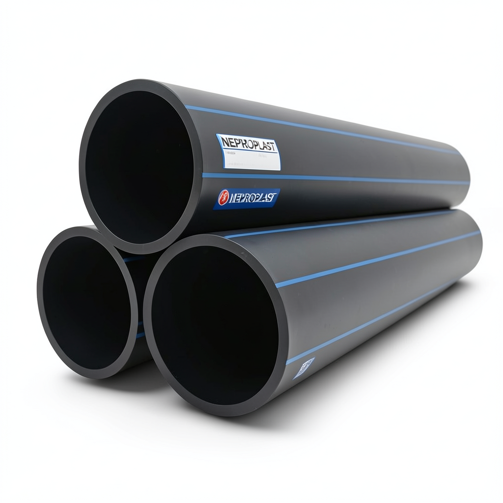 HDPE Pipes PE 100 Pressure 12.5 Bar Outside Diameter 280 mm Thickness 20.6 mm Black | NEPROPLAST