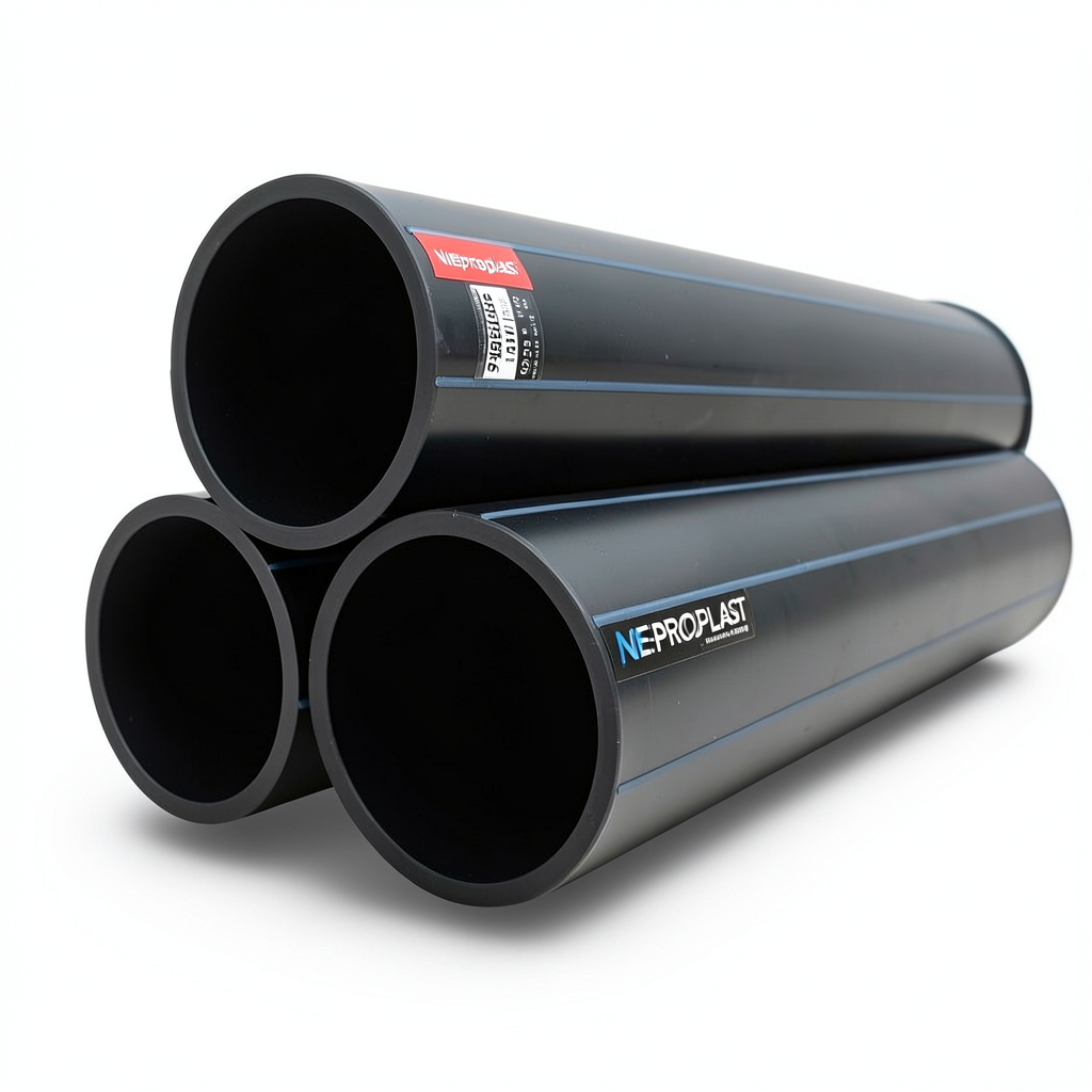 Neproplast HDPE Pipes PE 100 Pressure 12.5 Bar Outside Diameter 400 mm Thickness 29.4 mm Black | NEPROPLAST