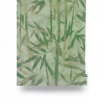 Italian leaf-patterned wall covering size 10m x 0.73m, green color, model Z90025
