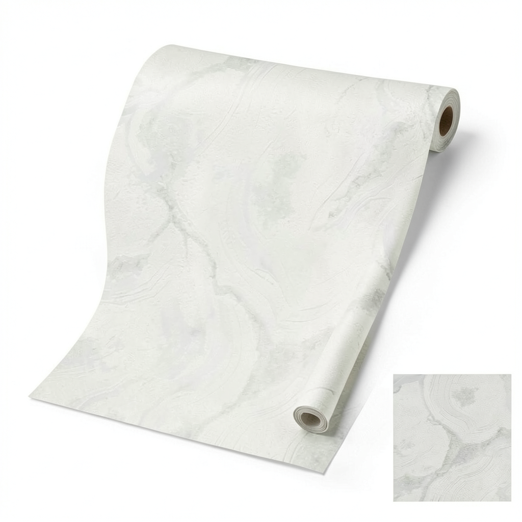 Marble Wallpaper 10m x 1.06m Off White Color, Model 84658
