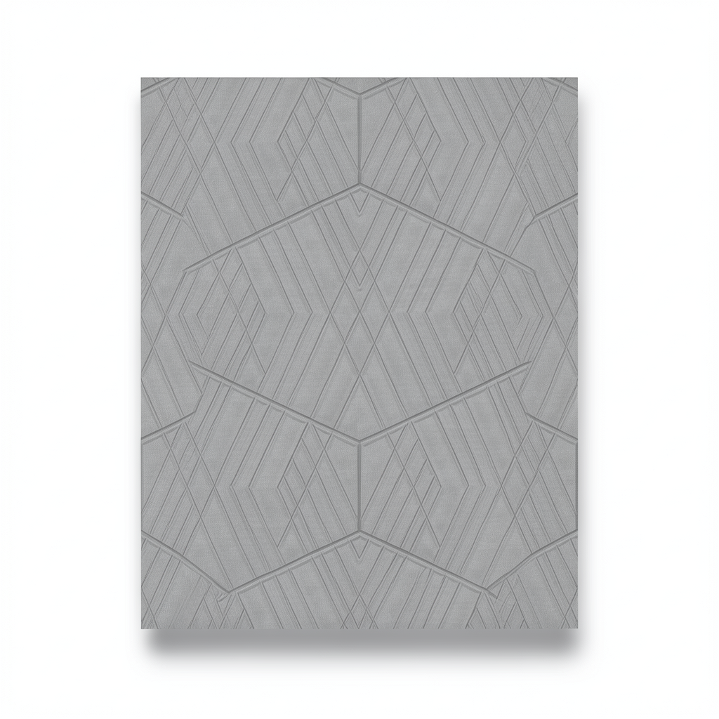 Italian Geometric Wallpaper 10m x 0.73m Gray Color, Model Z90001