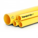 مواسير HDPE نيبروبلاست PE 80 ضغط 4 بار قطر خارجي 140 مم سمك 4.3 مم لون أصفر 