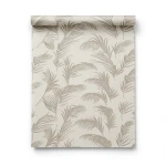 Wall Decoration Leaf-Patterned Design 10 m x 1.06 m Beige, Model 46740