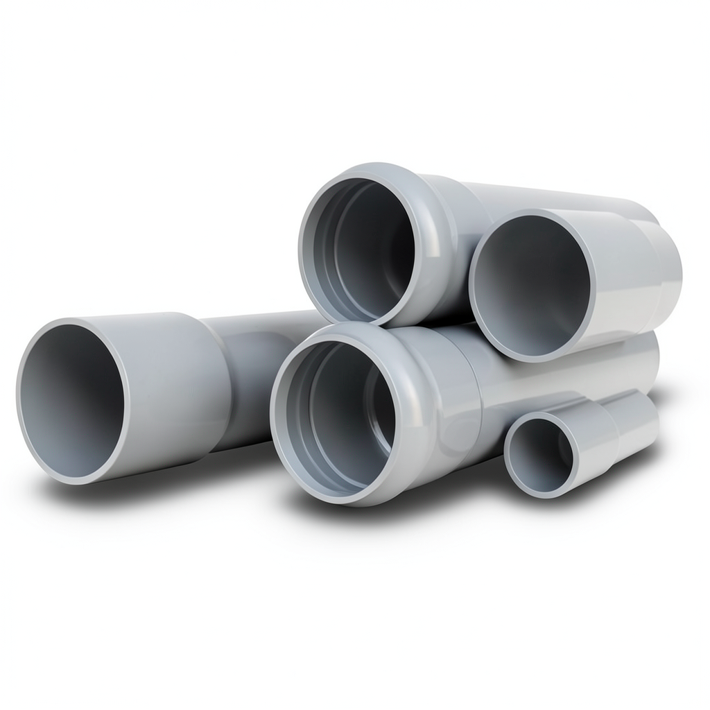 UPVC Pipes Nominal Pressure 10 Bar Outer Diameter 75 mm Thickness 3.6 mm Gray