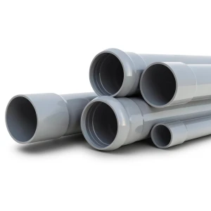 UPVC Pipes Nominal Pressure 10 Bar Outside Diameter 90 mm Thickness 4.3 mm Gray