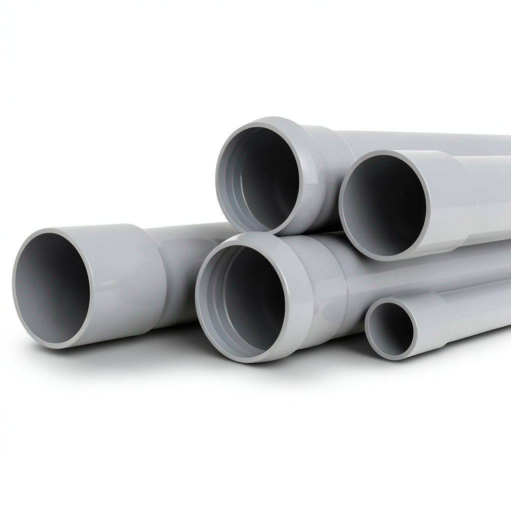 UPVC Pipes Nominal Pressure 10 Bar Outer Diameter 75 mm Thickness 3.6 mm Gray