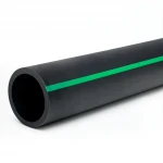 HDPE Polyethylene Pipe  Nominal Pressure 4 Bar [PE 80] OD 315 mm  SDR 41  Color Black with Green Stripes | Almona Factory