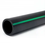 HDPE Polyethylene Pipe  Nominal Pressure 4 Bar [PE 80] OD 500 mm  SDR 41  Color Black with Green Stripes | Almona Factory