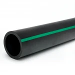HDPE Polyethylene Pipe  PN 4 Bar [PE 80] Outside Diameter 560 mm  SDR 41  Color Black with Green Stripes | Almona Factory