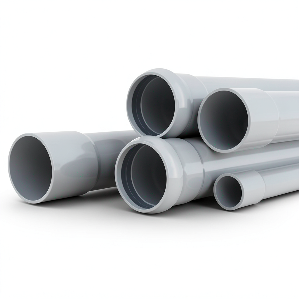 UPVC Pipes Nominal Pressure 16 Bar Outside Diameter 250 mm Thickness 18.6 mm Gray