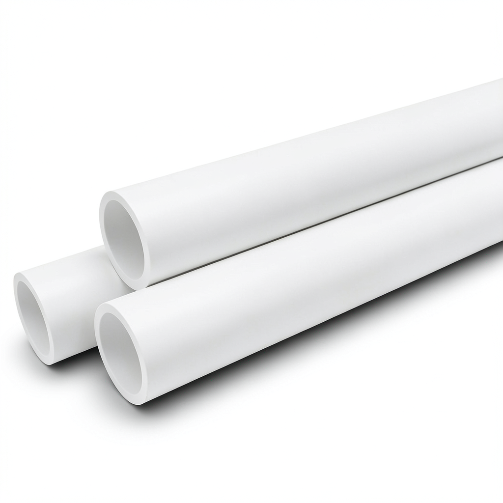 مواسير UPVC ضغط 10 بار قطر خارجي 90 مم سمك 4.3 مم لون أبيض
